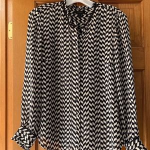 J.Crew Mixed Chevron Blouse